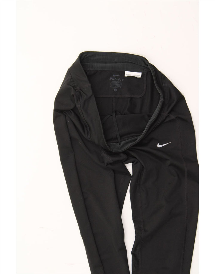 NIKE Womens Dri Fit Leggings UK 12 Medium  Black Vintage Nike and Second-Hand Nike from Messina Hembry 
