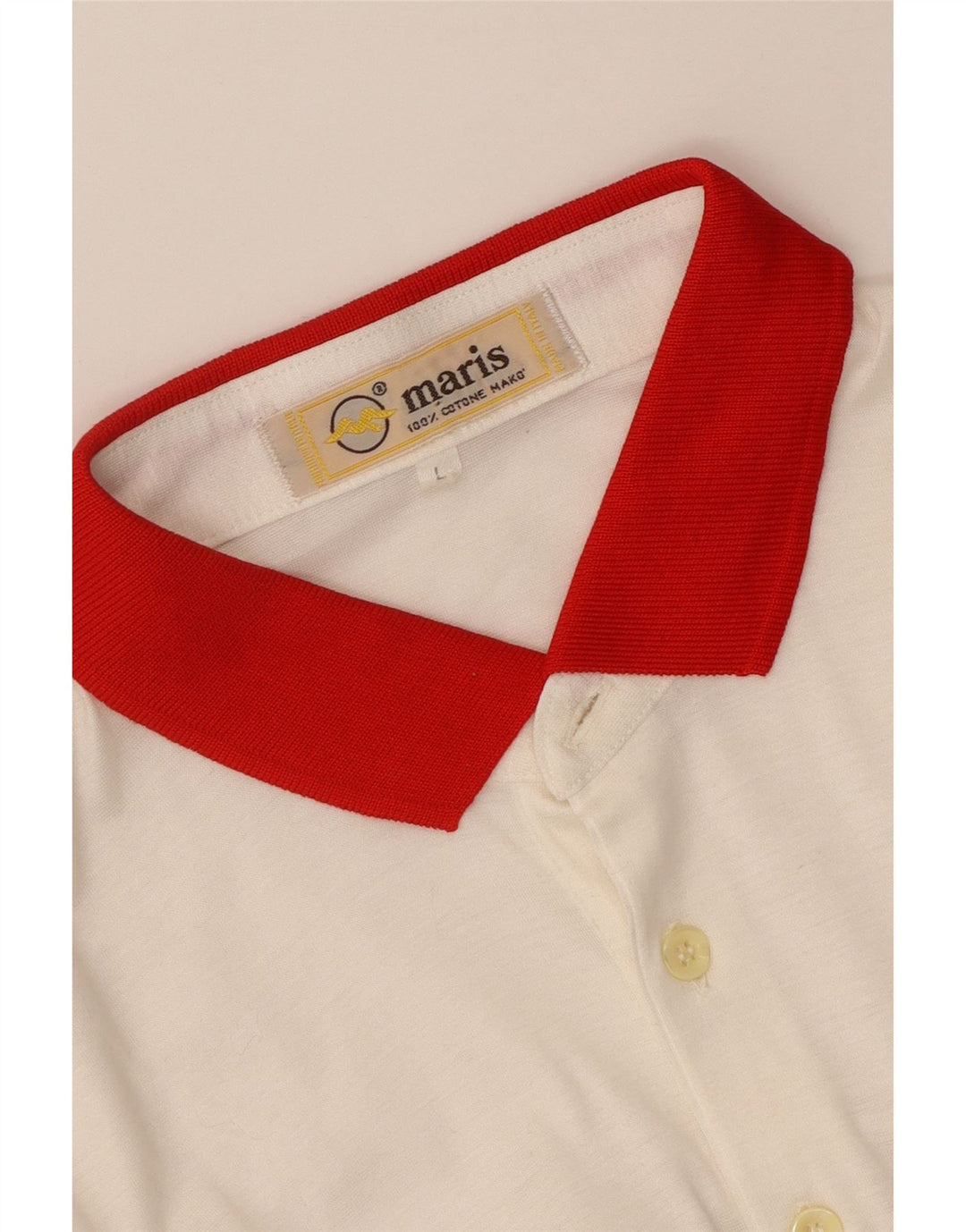 Camicia pullover vintage da uomo a maniche corte, grande, in cotone color block bianco
