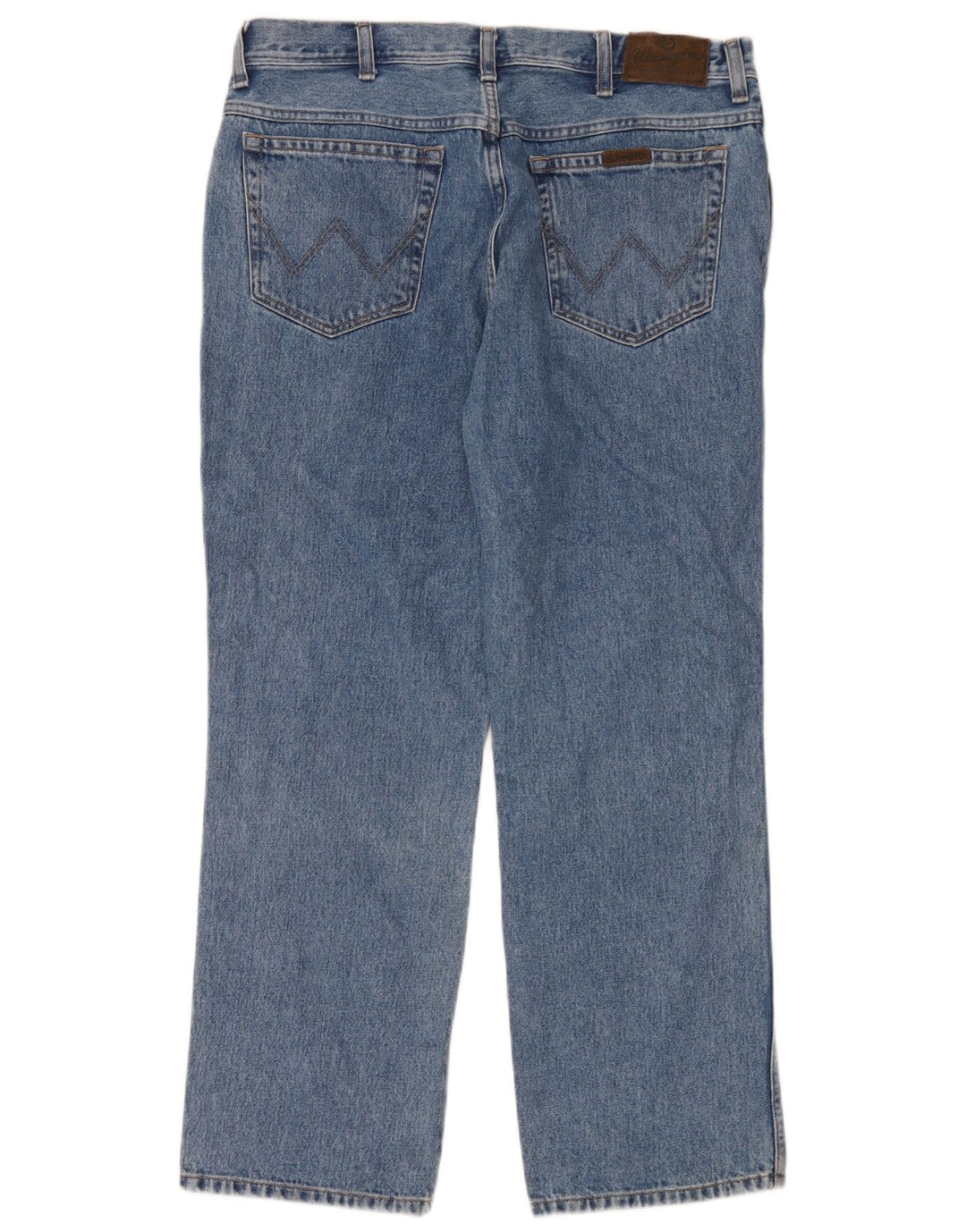 Jeans dritti da uomo Wrangler vestibilità regolare W38 L30 cotone blu