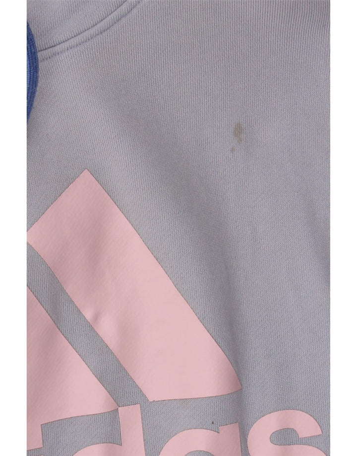 Maglione oversize con cappuccio da donna ADIDAS UK 12/14 Blu medio color block