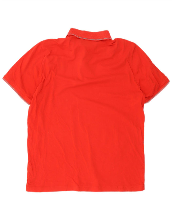 Polo Puma da uomo grande in cotone rosso