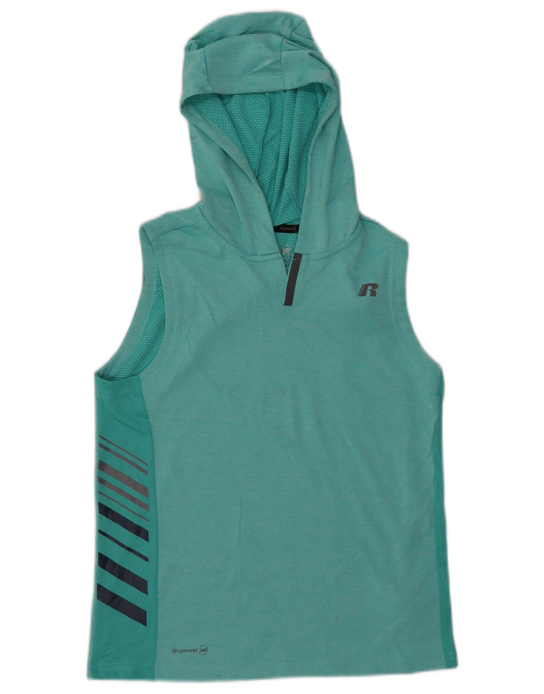 RUSSELL ATHLETIC Canotta con cappuccio Dri-Power per ragazze 14-15 anni XL Turchese