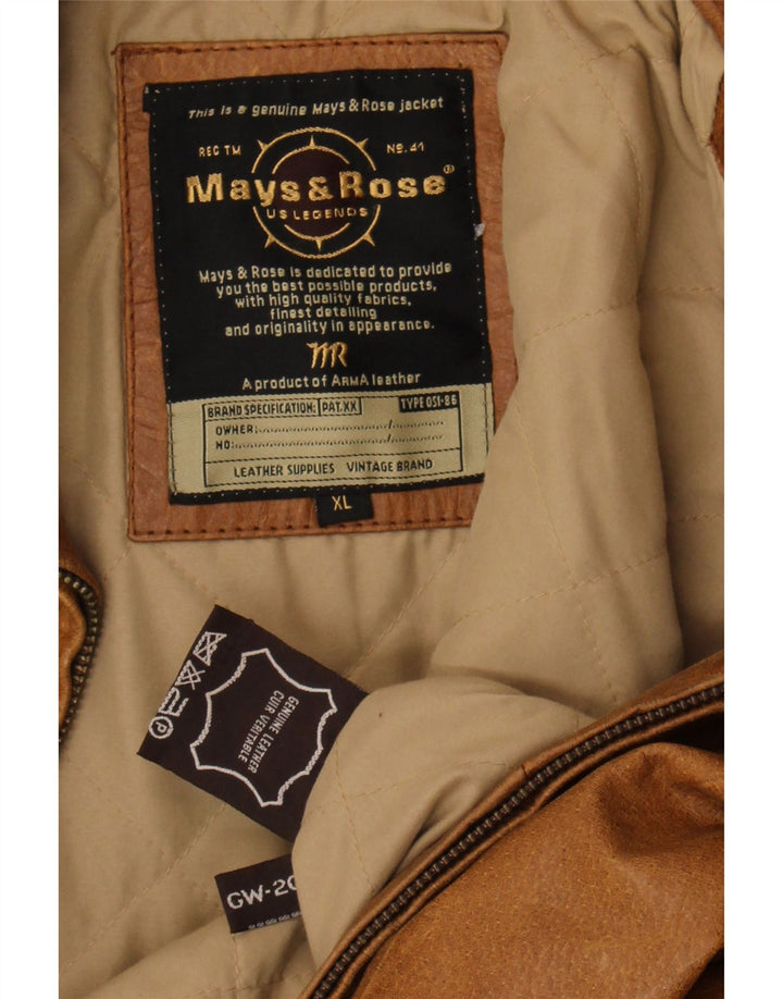 Giacca in pelle da uomo Mays & Rose UK 42 XL Beige