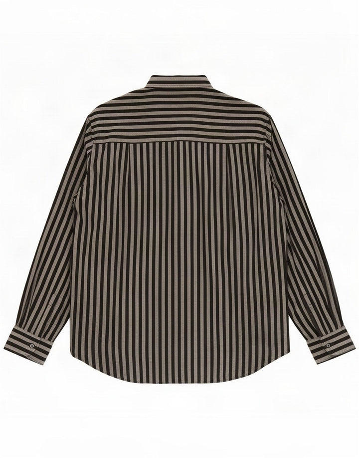 Camicia vintage da uomo XL in viscosa a righe nere