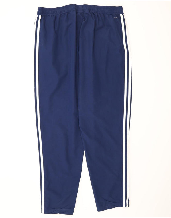 Pantaloni da tuta Adidas Climalite da uomo XL in poliestere blu navy