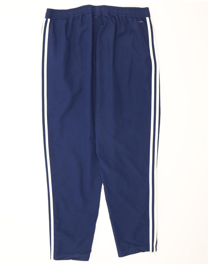 Pantaloni da tuta Adidas Climalite da uomo XL in poliestere blu navy