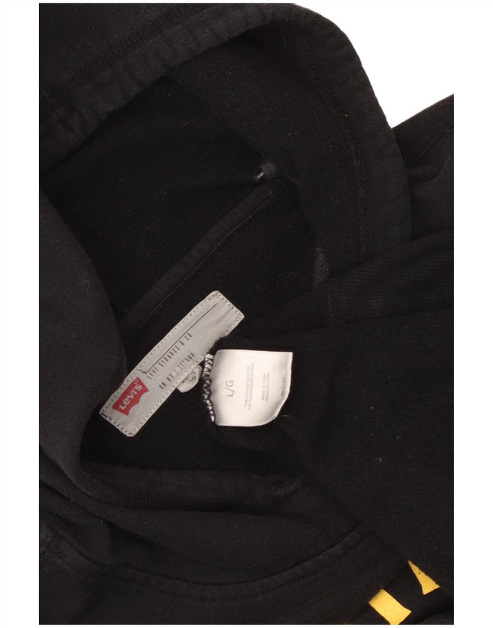 Maglione con cappuccio grafico da uomo Levi's grande in cotone nero