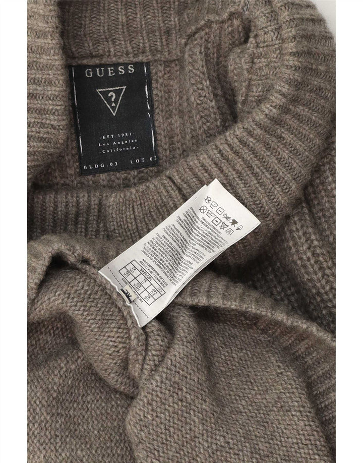 Maglione cardigan da uomo Guess XL in lana grigia