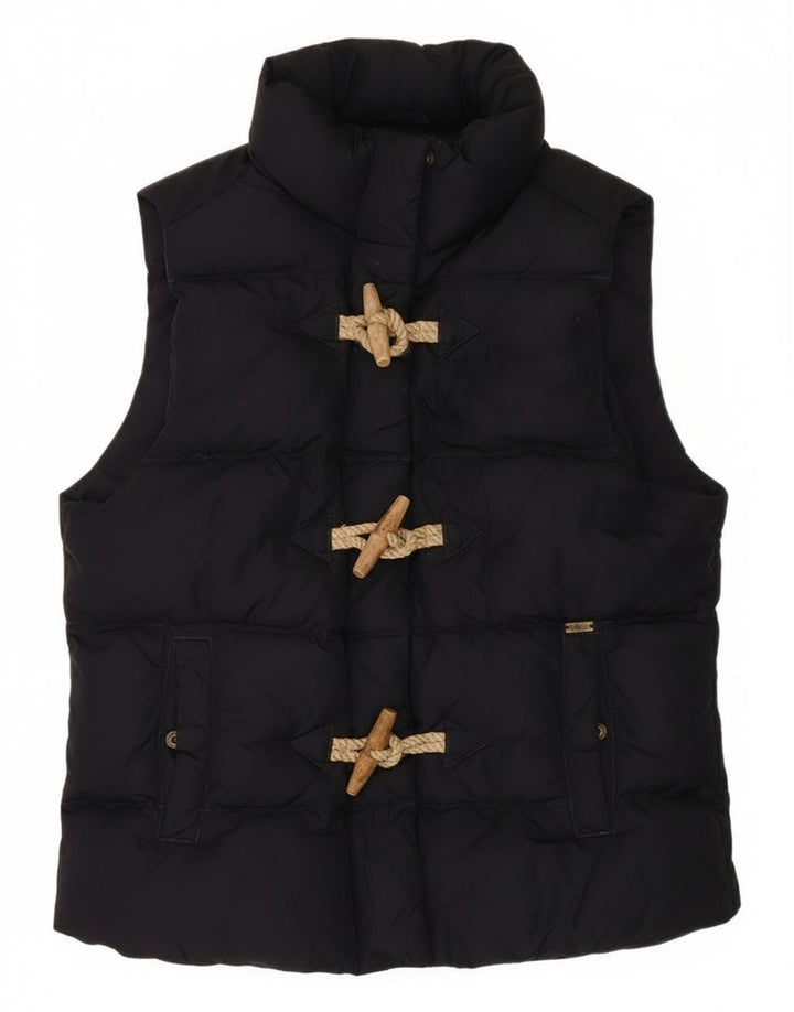 Gilet imbottito da donna Ralph Lauren UK 10 piccolo in nylon blu navy