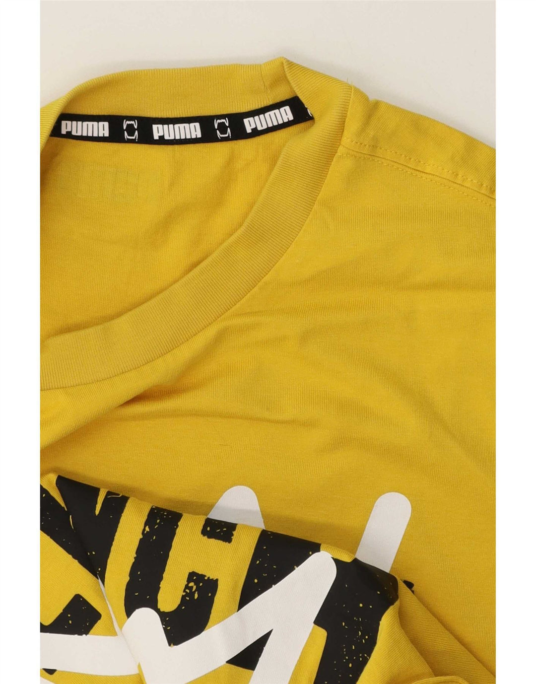Puma Uomo Don't Flinch Regular Graphic T-shirt Top Small Giallo