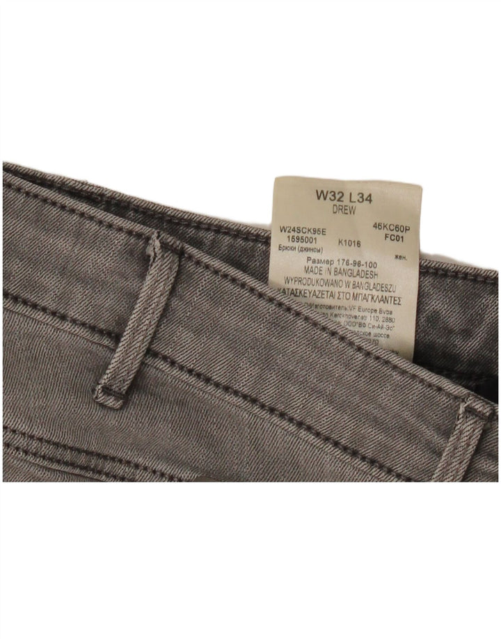 Jeans Wrangler Drew Straight da donna W32 L34 cotone grigio