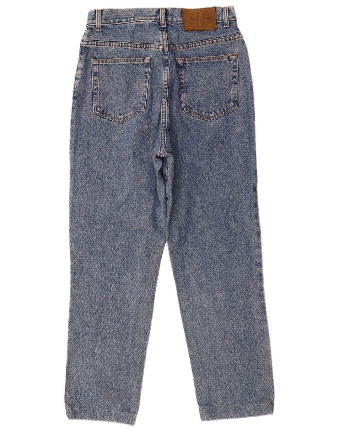 CALVIN KLEIN Jeans affusolati da donna US 10 Large W28 L28 Cotone blu