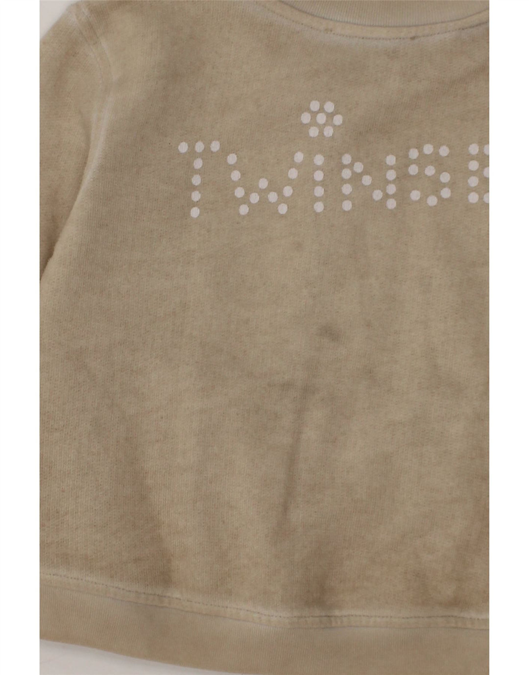 SIMONA BARBIERI Girls Twin-Set Tracksuit Top Jacket 7-8 Years Beige Vintage Simona Barbieri and Second-Hand Simona Barbieri from Messina Hembry 