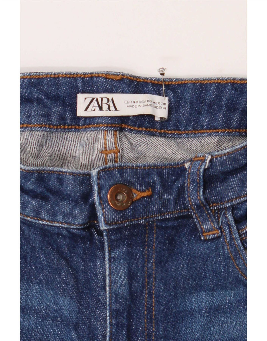 Jeans svasati da donna Zara EU 40 medio W30 L32 cotone blu