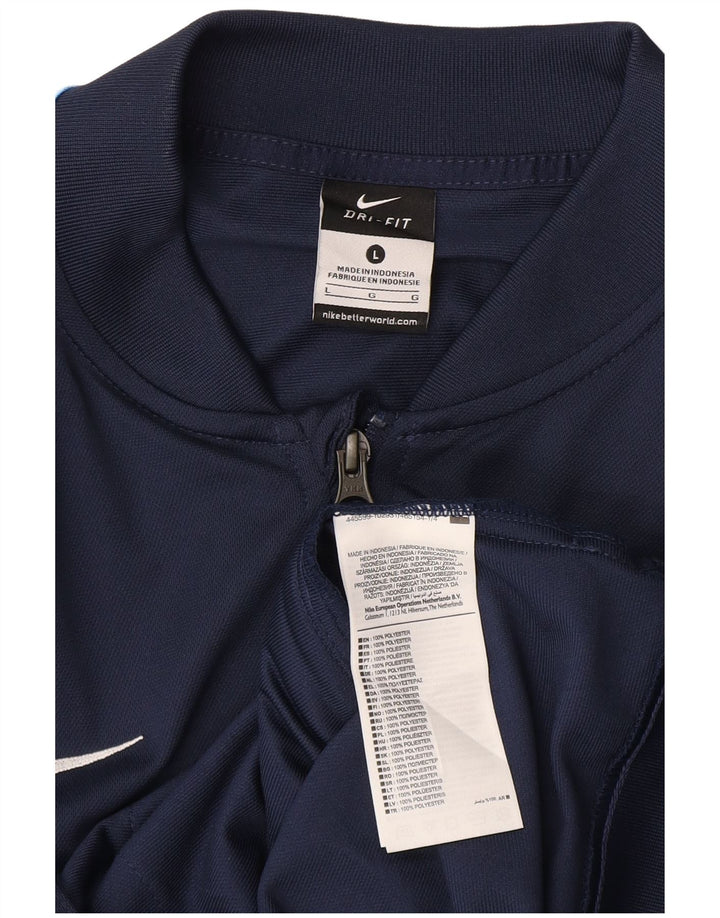 Giacca da tuta Nike Dri Fit da uomo, grande, color block blu navy