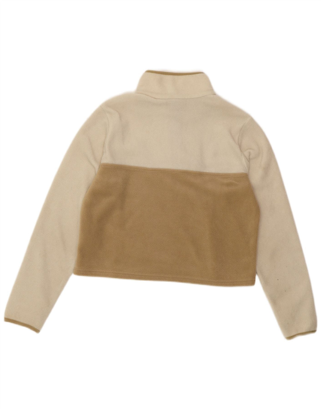 Maglione corto in pile da donna COLUMBIA UK 14 blocco colore bianco medio