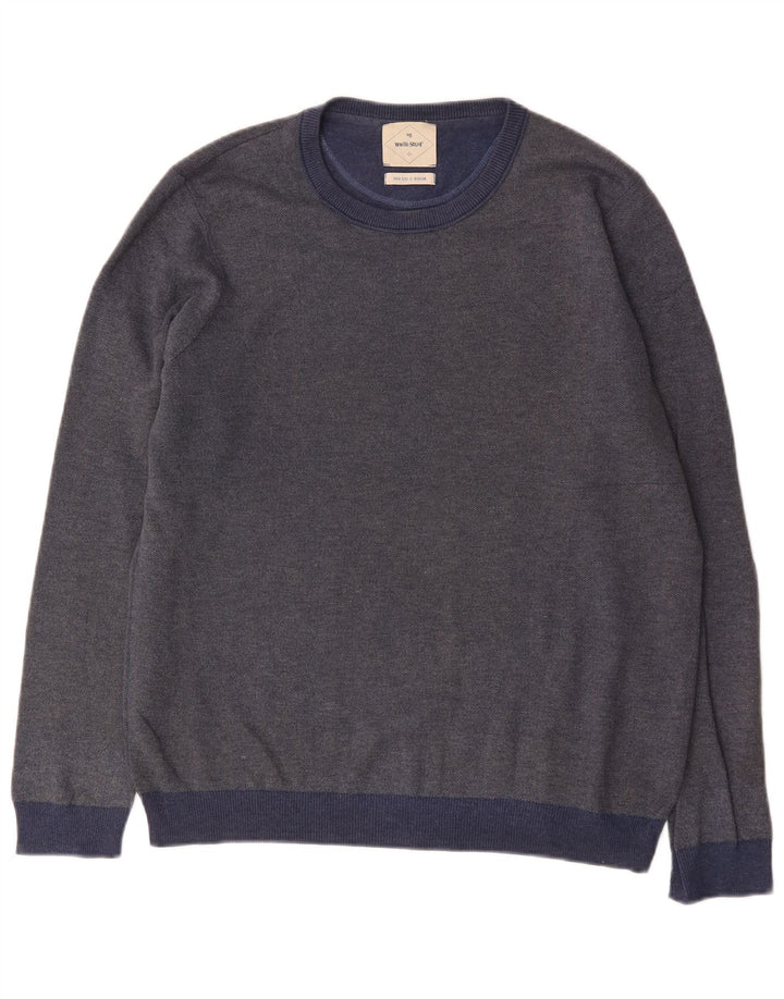 Felpa da uomo White Stuff in cotone medio blu navy
