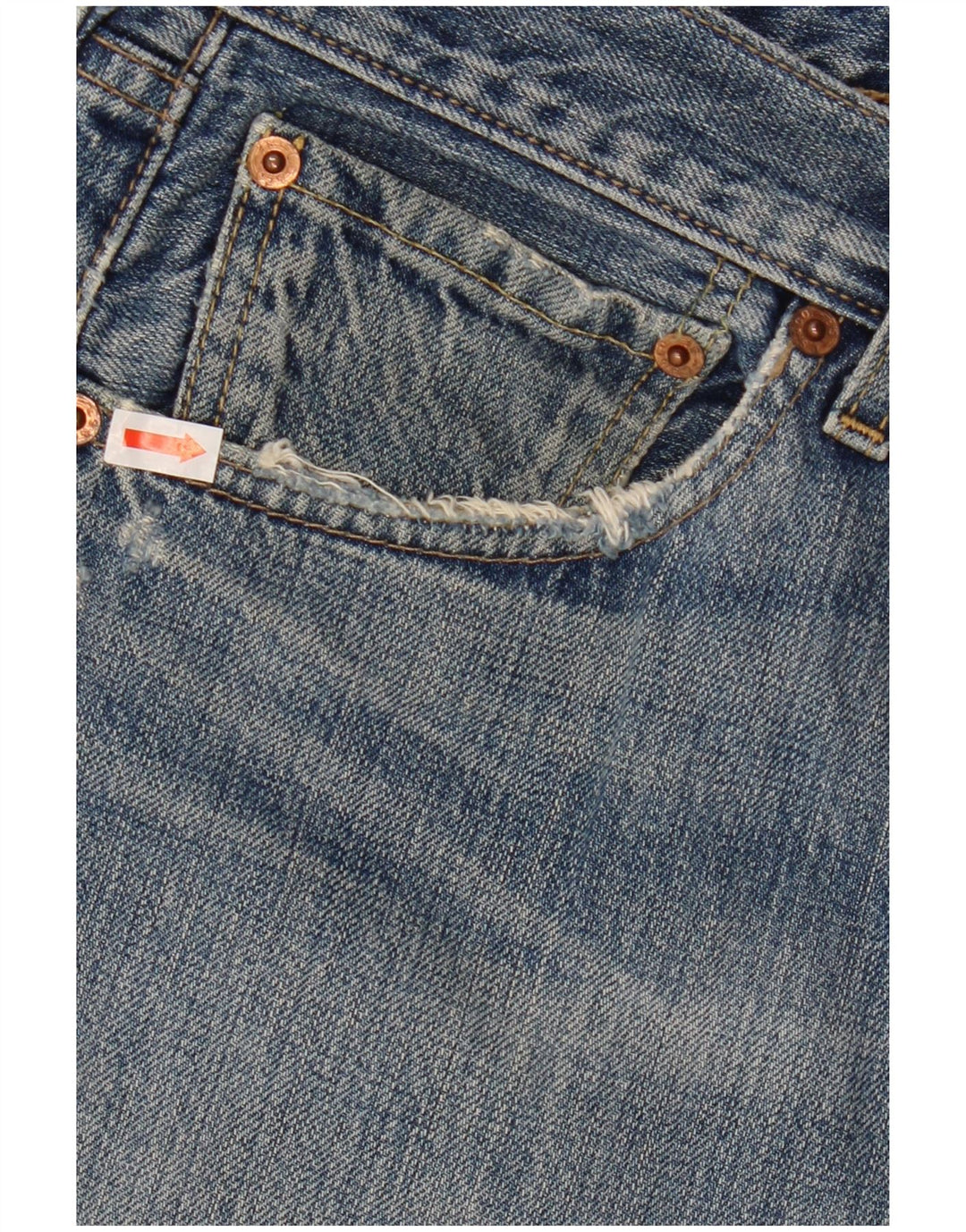 Levi's Uomo 501 Jeans dritti invecchiati W34 L27 Cotone blu