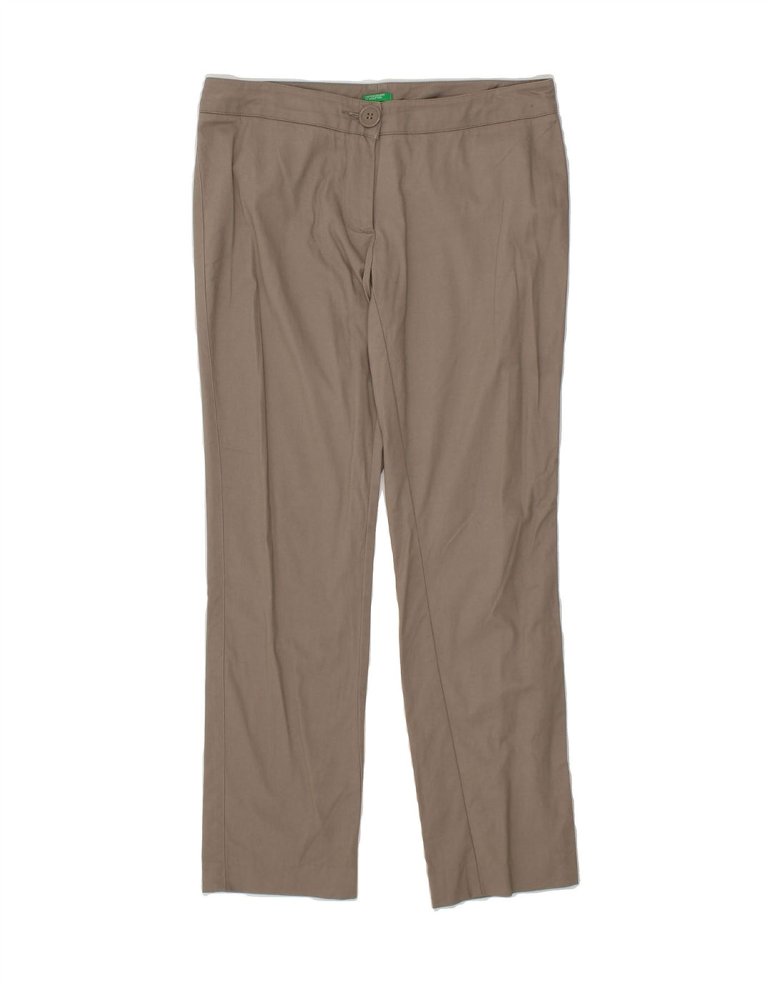 BENETTON Womens Straight Casual Trousers W32 L28 Beige Vintage Benetton and Second-Hand Benetton from Messina Hembry 