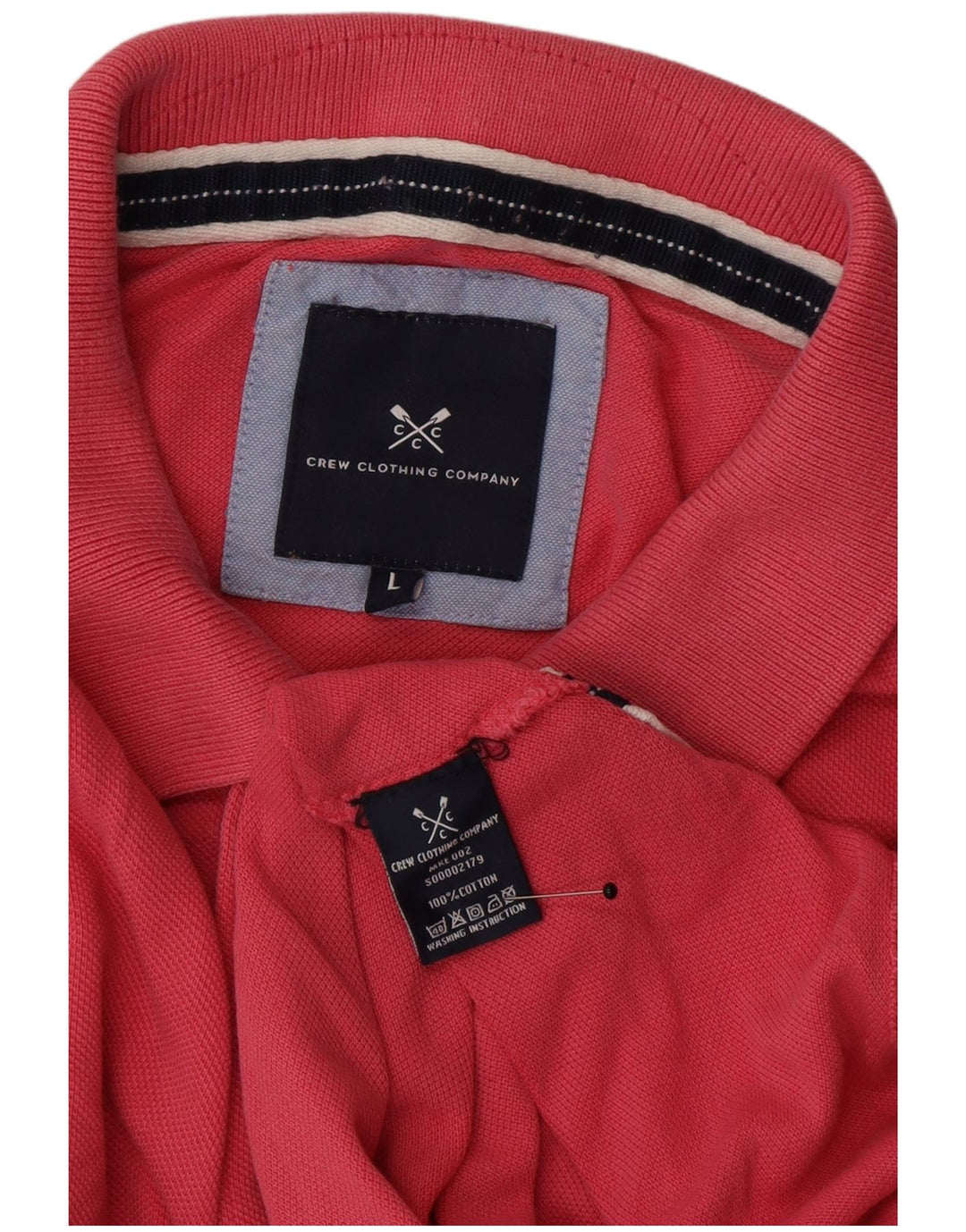 Crew Clothing Polo da uomo grande in cotone rosa