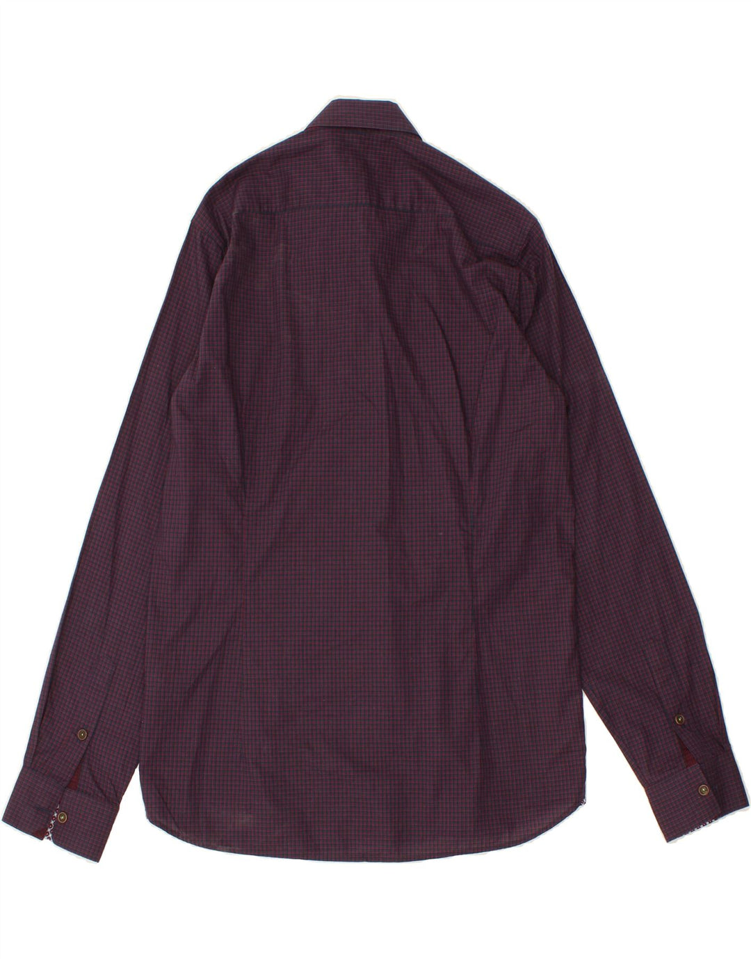 TED BAKER Mens London Shirt Size 3 Medium Purple Check Vintage Ted Baker and Second-Hand Ted Baker from Messina Hembry 