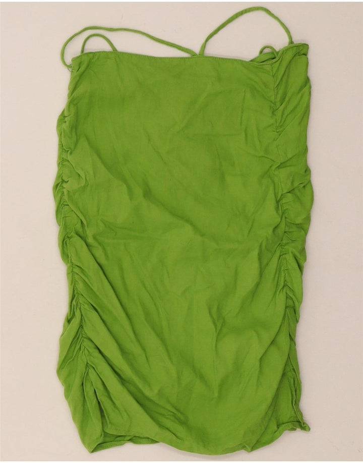 Top ZARA da donna con spalle scoperte UK 4 XS verde