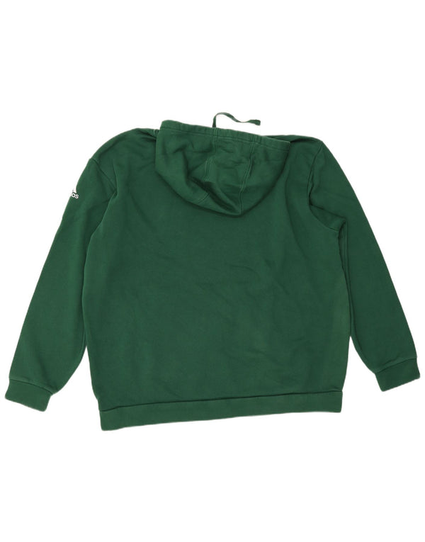 Felpa con cappuccio grafica da baseball da uomo ADIDAS XL in cotone verde