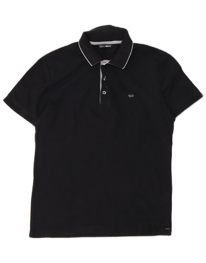 Polo Uomo Gas Large Nera In Cotone