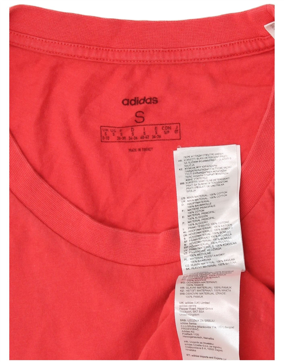 Maglietta Adidas da donna Top UK 8/10 piccola rossa