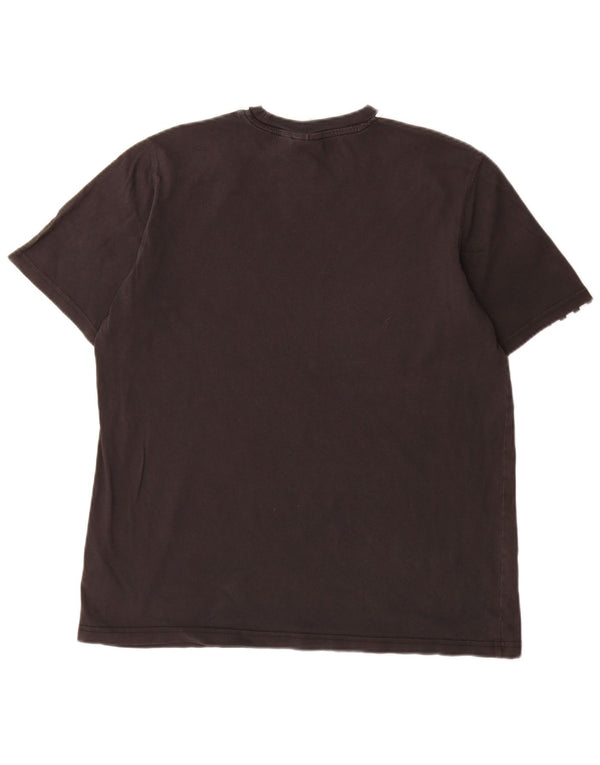 T-shirt Adidas da uomo grande in cotone nero