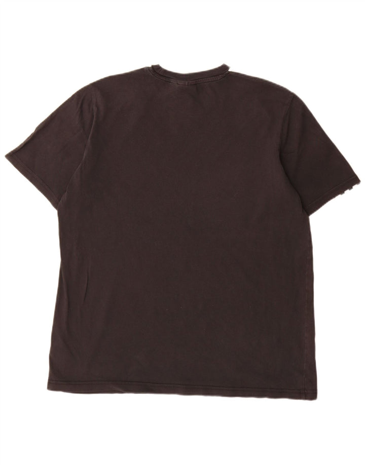 T-shirt Adidas da uomo grande in cotone nero