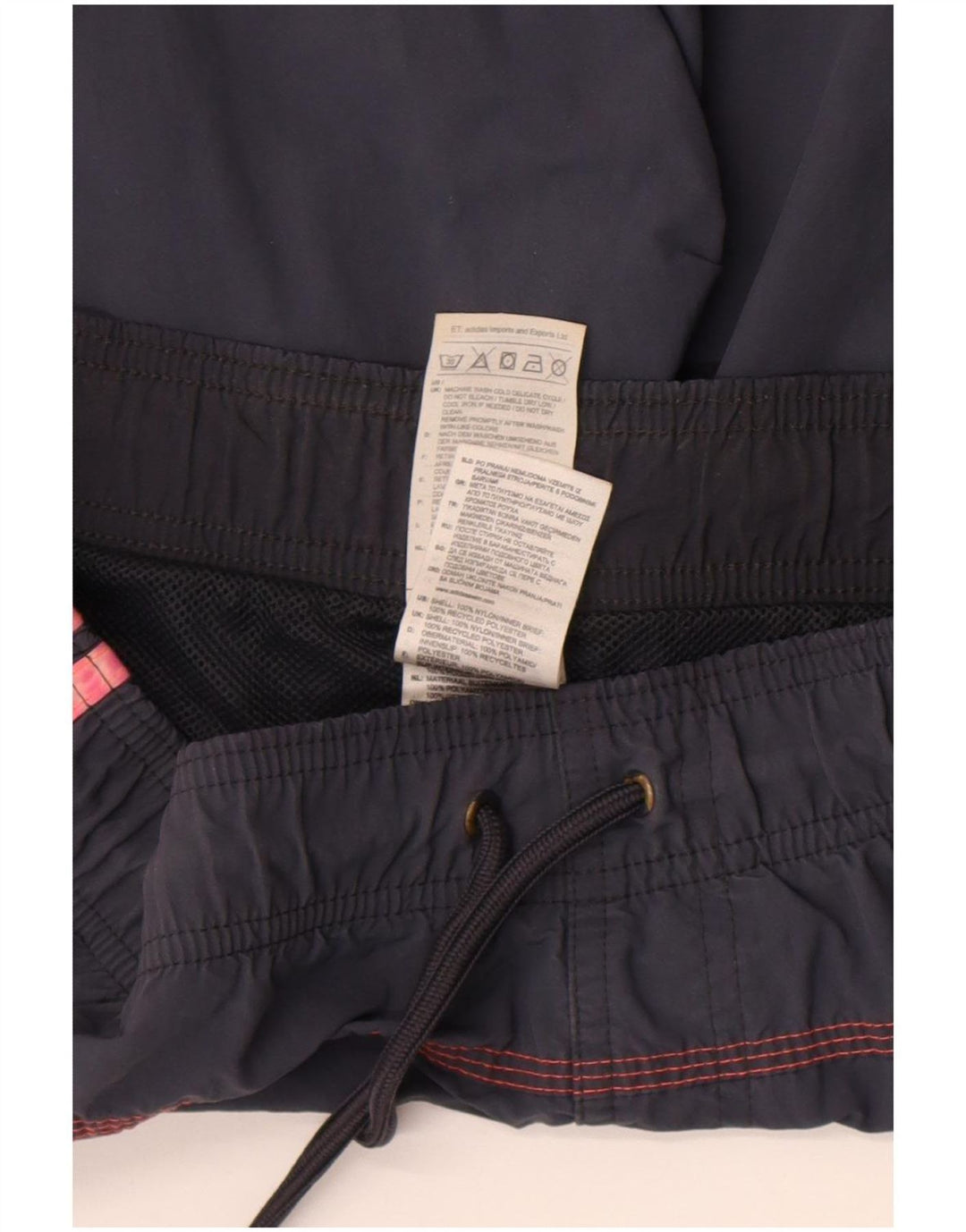 Pantaloncini da bagno da uomo Adidas piccoli in nylon grigio