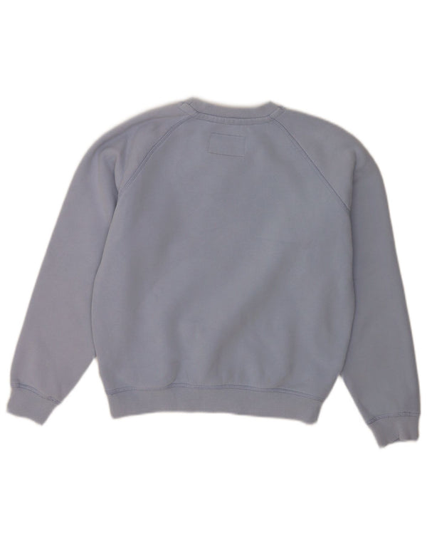 Felpa con vestibilità ampia grafica da donna Jack Wills UK 6 XS cotone blu