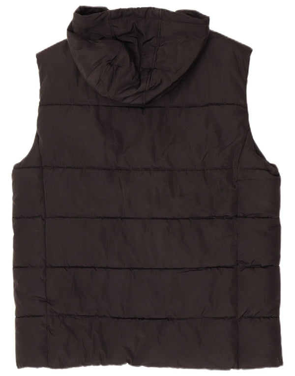 Gilet imbottito con cappuccio da uomo Superdry UK 42 XL poliestere nero