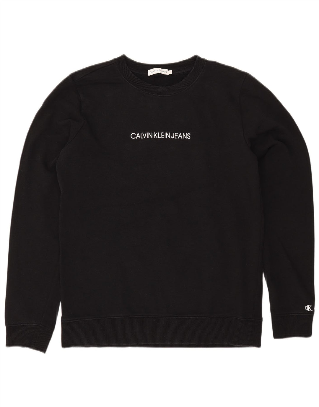 CALVIN KLEIN Felpa con grafica per ragazzi 15-16 anni in cotone nero