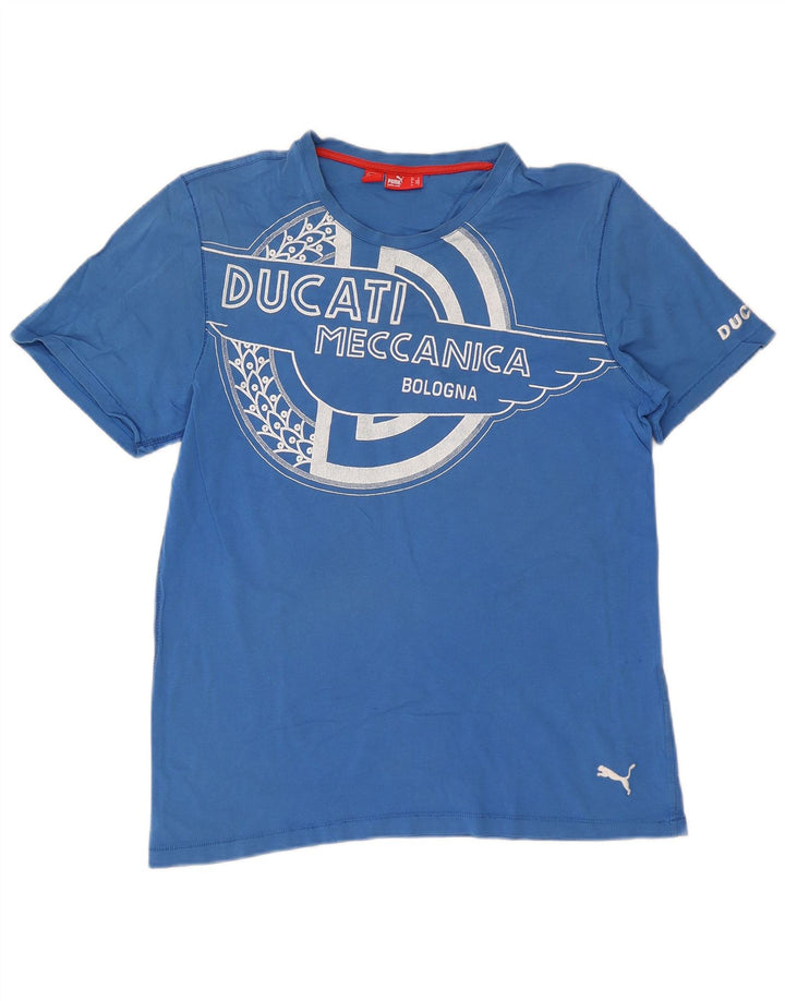 Maglietta grafica Puma da uomo Ducati Blu medio
