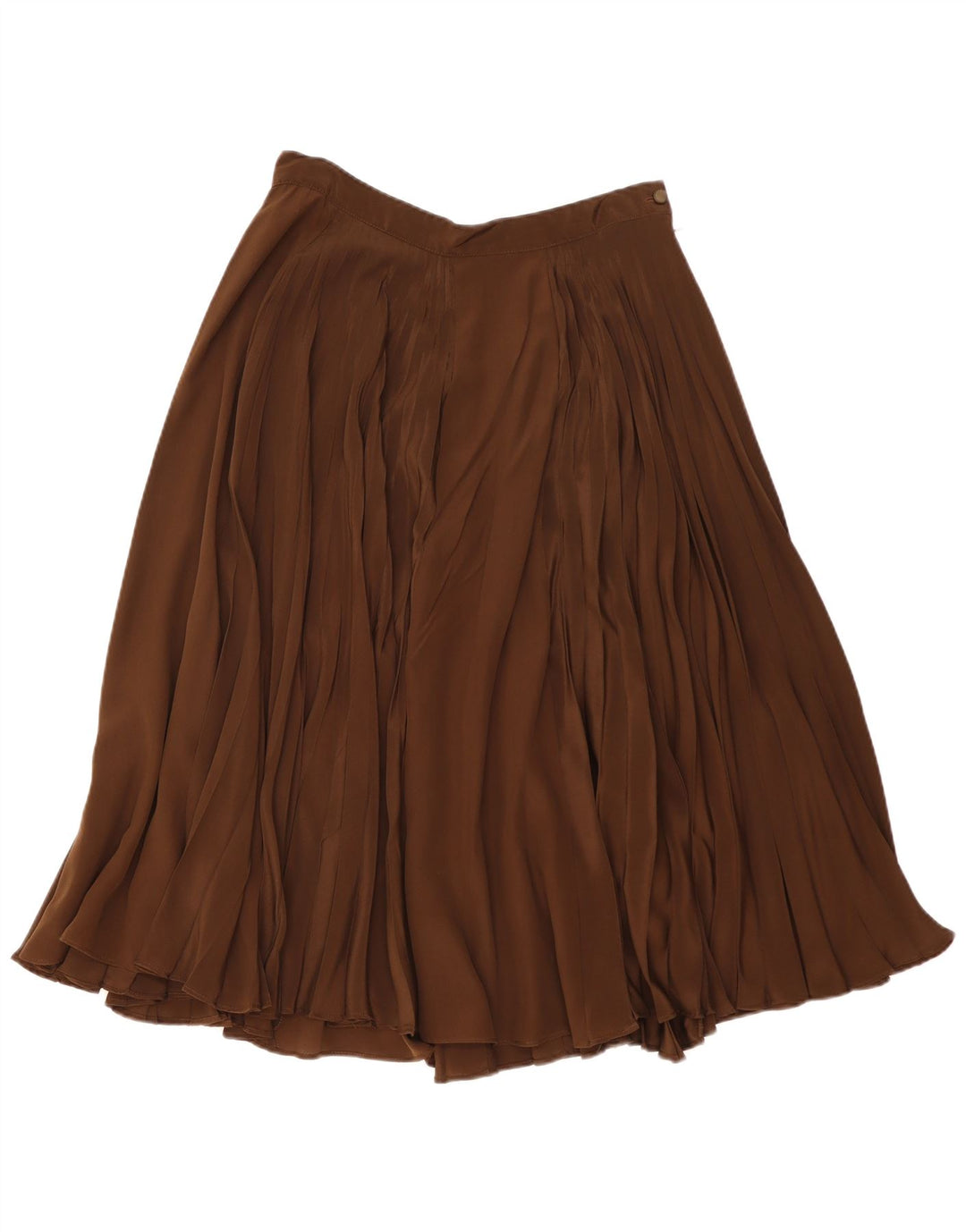 Gonna Plissettata Donna Pancaldi&B W32 Large Marrone Seta