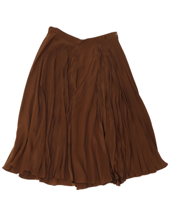 Gonna Plissettata Donna Pancaldi&B W32 Large Marrone Seta