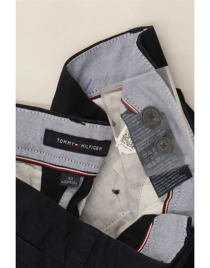 Pantaloncini chino da uomo Tommy Hilfiger W33 cotone blu navy medio