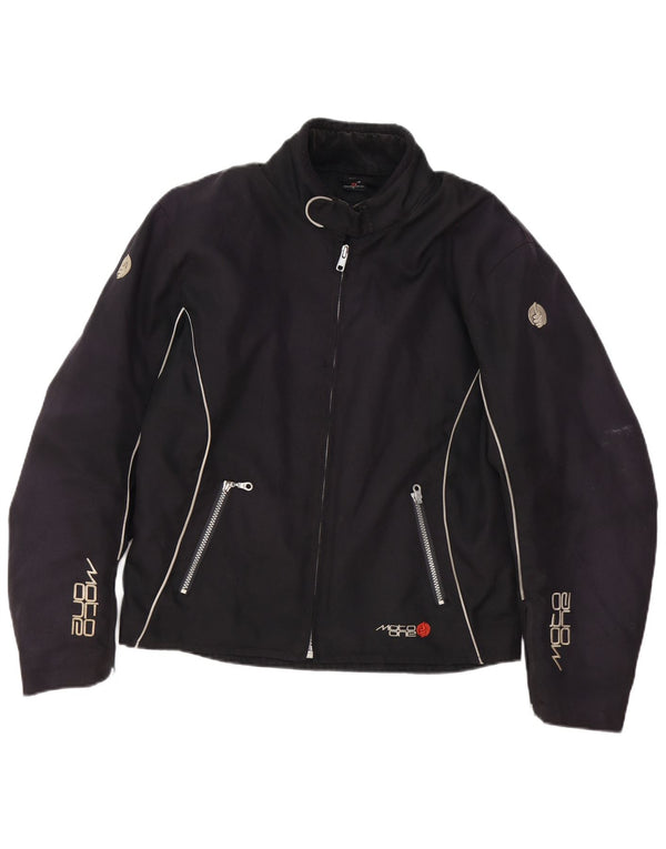 Giacca da corsa grafica da uomo Moto One UK 40 grande nera