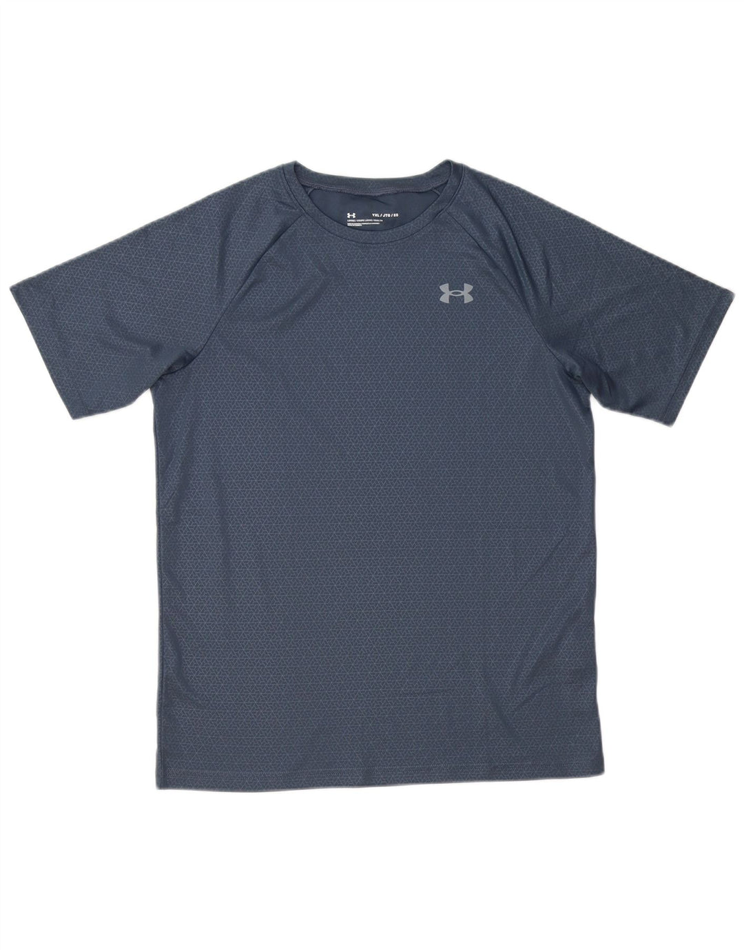 Maglietta da ragazzo Under Armour Top 13-14 anni XL Poliestere geometrico grigio