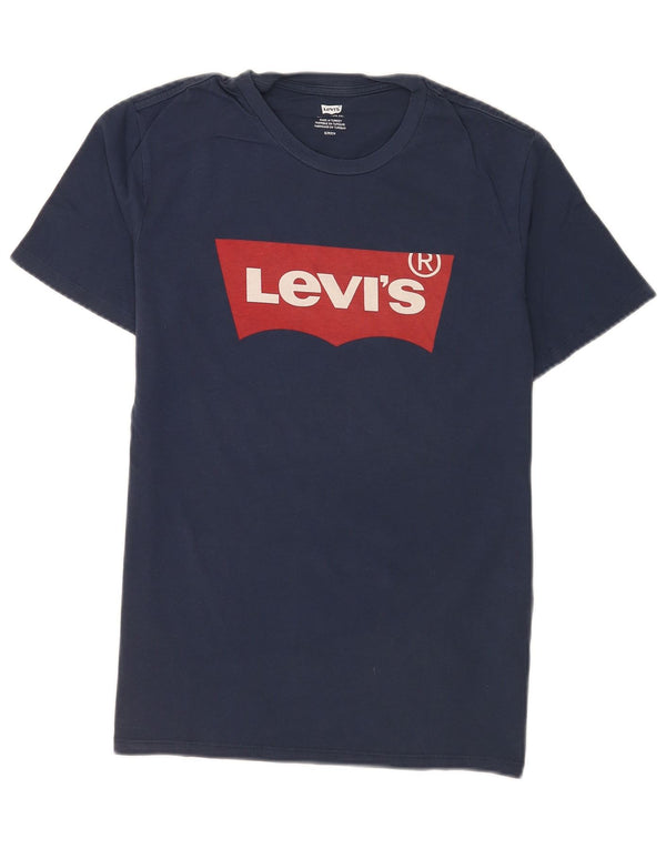 T-shirt grafica da uomo Levi's Top Small in cotone blu navy