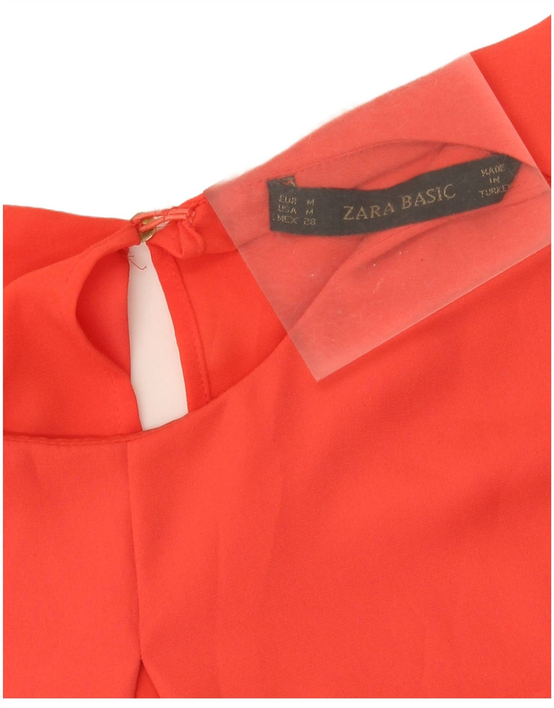 Top senza maniche in camicetta da donna Zara UK 12 arancione medio
