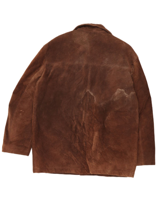 Giacca in pelle scamosciata da uomo Pacific Air Forces IT 54 2XL Pelle marrone