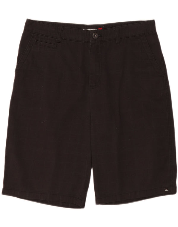 Pantaloncini cargo da uomo Quiksilver W29 piccoli in cotone a quadri neri