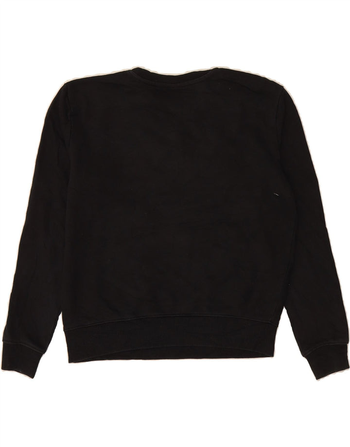 FILA Womens Graphic Sweatshirt Jumper UK 14 Medium Black Cotton Vintage Fila and Second-Hand Fila from Messina Hembry 
