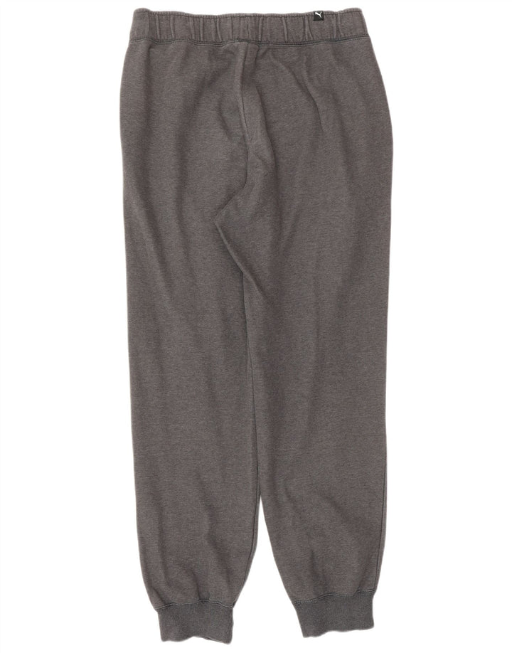 PUMA Mens Graphic Tracksuit Trousers Joggers Medium Grey Cotton