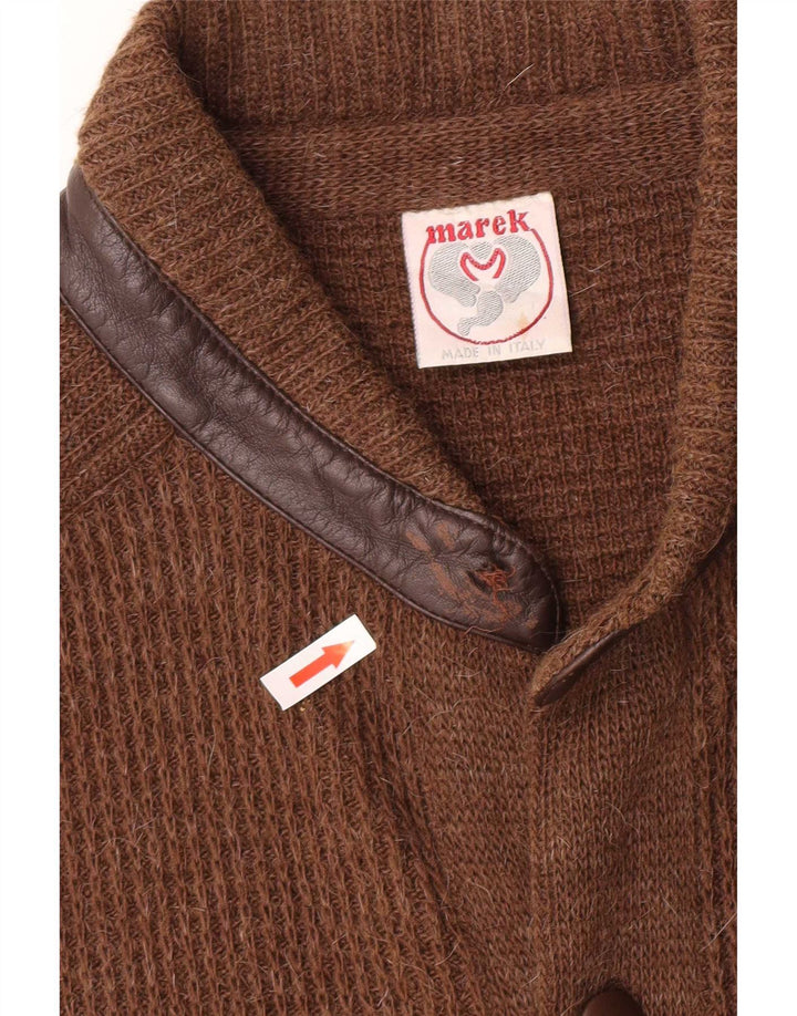 Maglione cardigan da uomo Marek grande acrilico marrone