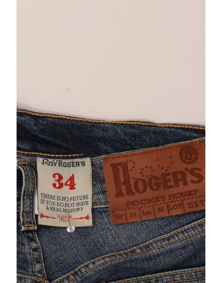 Jeans dritti da uomo Roy Rogers W34 L32 cotone blu