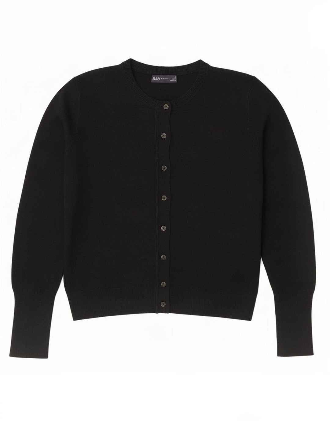 Maglione cardigan da donna Marks & Spencer UK 12 viscosa nera media